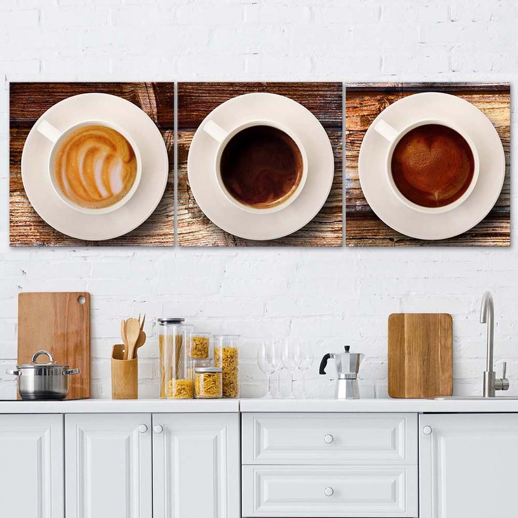 Set of Three Pictures Canvas Print Coffee Mugs