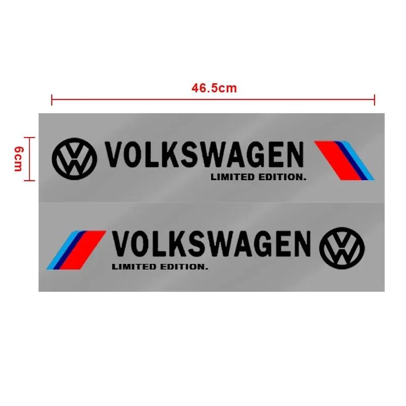 VW For Volkswagen 2pcs Car Side Door Sticker Badge Decal Decoration Emblem For VW Volkswagen R Rline Jetta Golf Polo Beetle CC E
