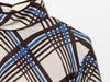 Trendy European & American Women's Plaid High-Neck Shirt - Versatile Summer Casual Fashion