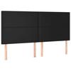 Tête de lit - MAISON EXCLUSIVE - 160x5x118/128 cm - Similicuir noir - LED intégrée multicolore - Hauteur réglable
