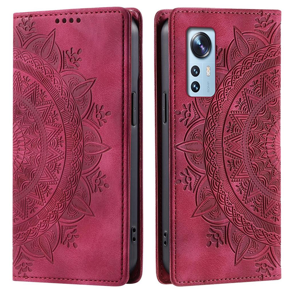 for Xiaomi 12T Pro,12T,12 Pro,12X,Mi 12 Lite,Redmi Note 12S 4G Mandala Embossed PU Leather Flip Wallet Case Magnetic Closure Cover