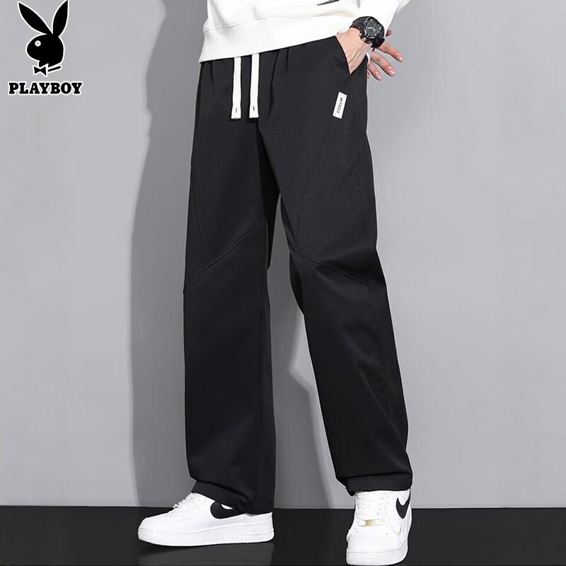 PLAYBOY Men's Casual Straight-Leg Cargo Pants