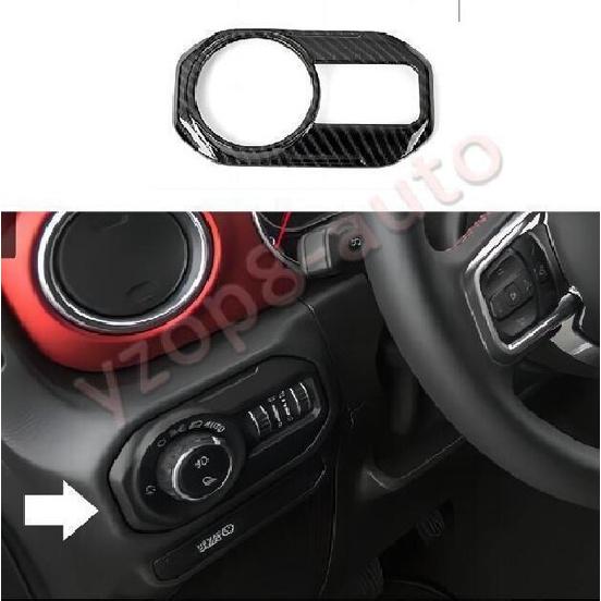 For Jeep Gladiator 20-23 Carbon Fiber Look Function Control Button Frame Trim