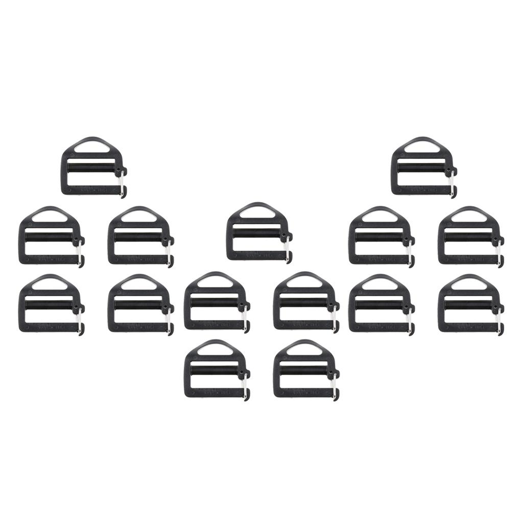 15pcs 25mm Webbing Plastic Belt Buckles Backpack Fastener Buckle