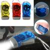 LED Camping Lamp Light 3 Colors Hand Pressing Dynamo Crank Power for Outdoor Home Wind Up Flashlight Mini Self Generating Torch