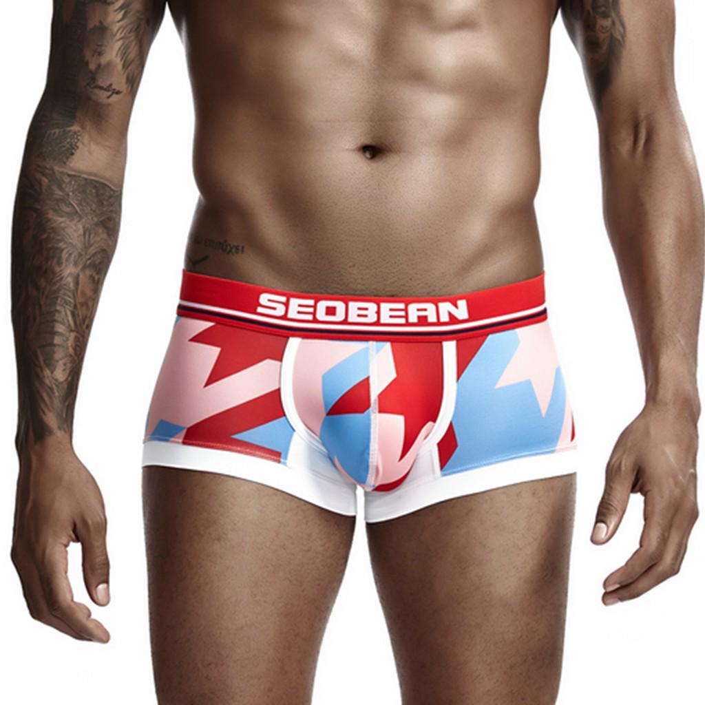 

Мужское сексуальное модное нижнее белье с принтом, удобное сексуальное нижнее белье L красный