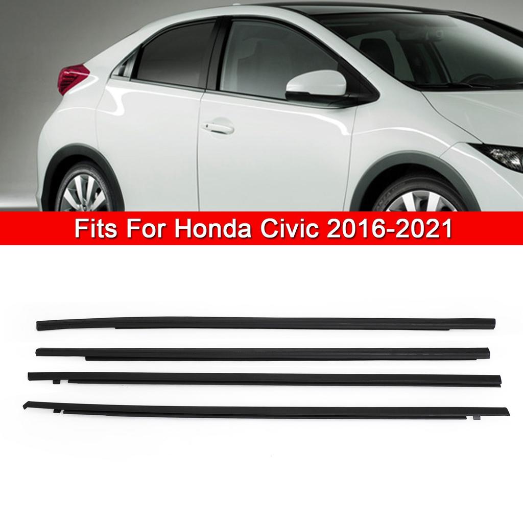 Uszczelka Listwa Ozdobna Okna Pas Uszczelniający 4 szt. Dla Honda Civic Sedan 2016-2021