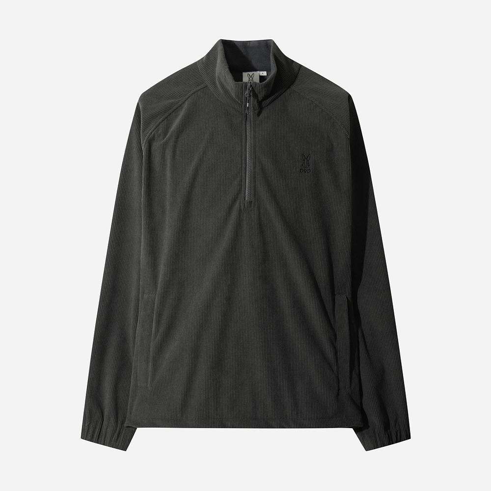 Dod Grainfield Corduroy Half-Zip Anorak (D.Charcoal Grey)
