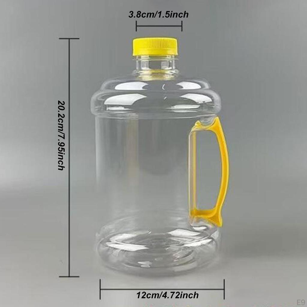 Reusable Water Bottle Jug 1.5L Easy Grip Carry Empty Versatile with Screw Cap Bucket for