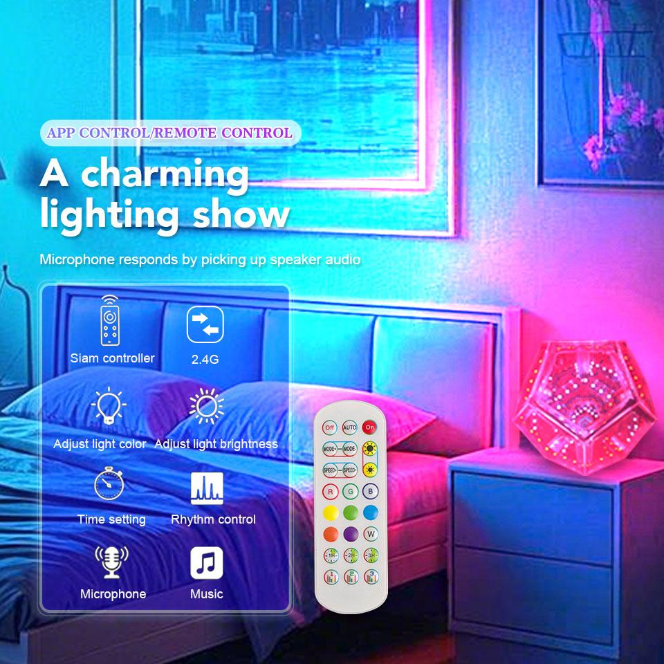 Fantasy Geometry Space LED Art Lamp Infinity Dodecaedron Creative Color RGB Art Light Christmas Decor Night Light Birthday Gifts