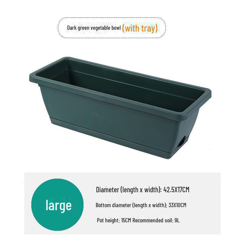 Hollen Extra Large Rectangular Vegetable and Flower Planting Pots for Balcony or Family Use