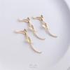 14K Gold-Filled Color-Preserve Zircon Butterfly Tassel Pendant Earrings for DIY Jewelry