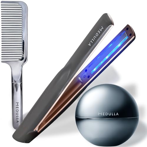 

MEDULLA Sonic Shine Pro x Ultra Shine Caviar Hair Mask x Ultra Shine Comb 3-Piece Set: Hair Mask, Comb, Ultrasonic Iron, Ultrasonic Treatment, Hair Ca