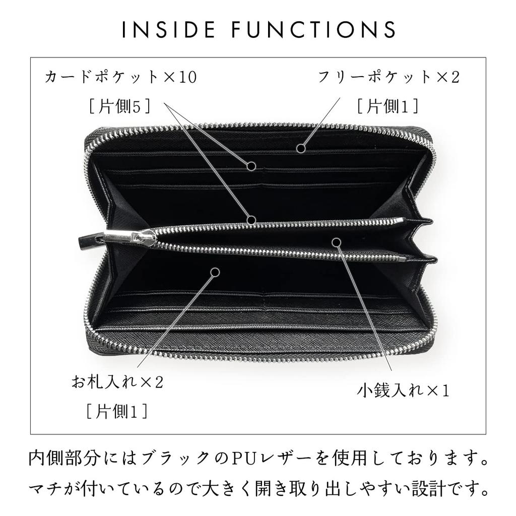 Women's Genuine Leather Long Wallet with Card Slots, Coin Purse, Round Zipper, Metallic Braided [NB] Bronze