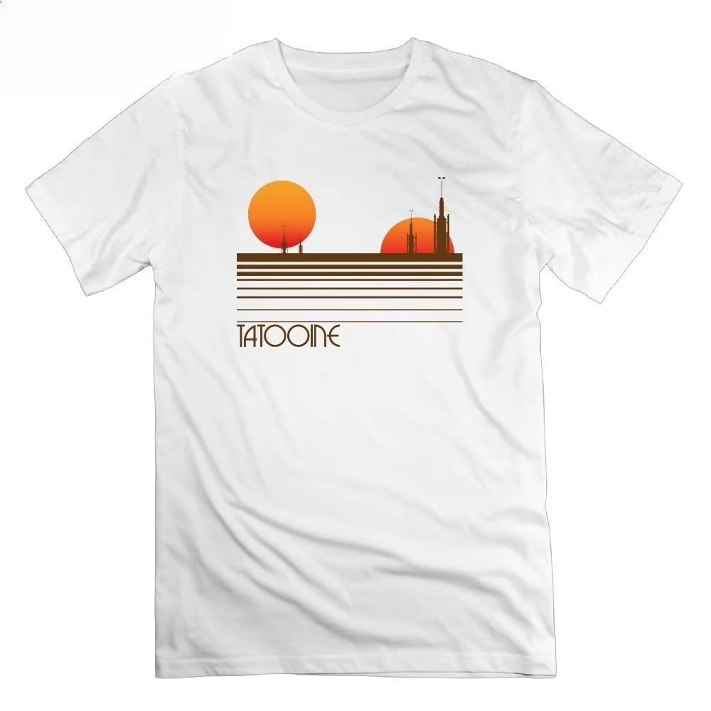 

2026 New Vintage Style Sunset Print Tshirt Short Sleeve Streetwear Mens and Womens Tshirt Mens Top S