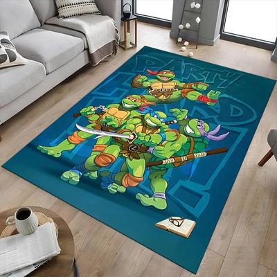 Turtles Party Adventure Carpet For Playroom Bedroom Living Room Sofa Home Decorkids Game Area Rug Nonslip Floor Mat