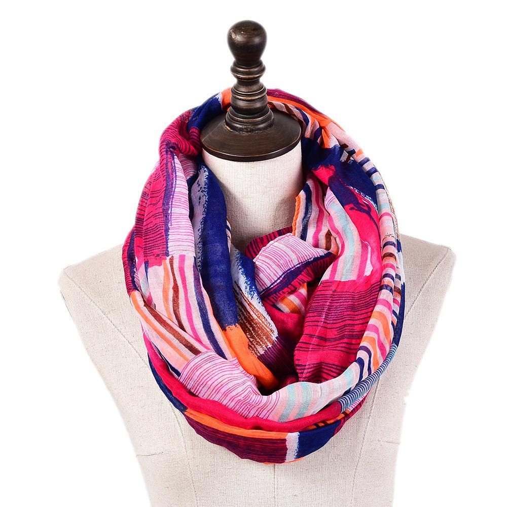 Дизайнерский женский клетчатый шарф-кольцо на шею, зимний бафф, шарф-петля с принтом, теплый мягкий вуалевый шарф-накидка, снуд