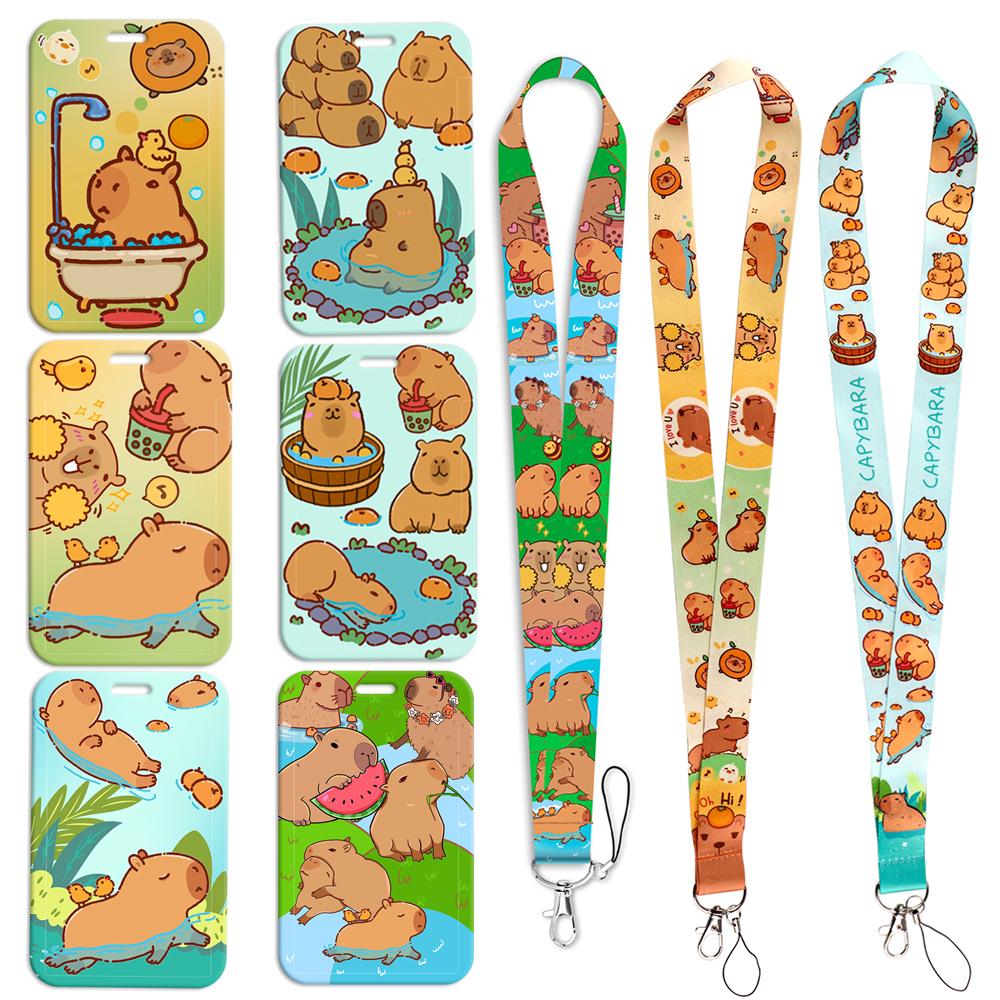 Cute Chubby Animal Lanyard for Key Neck Strap lanyard Card ID Badge Holder Key Chain Key Holder Keyring Accessories Holiday Gift 6