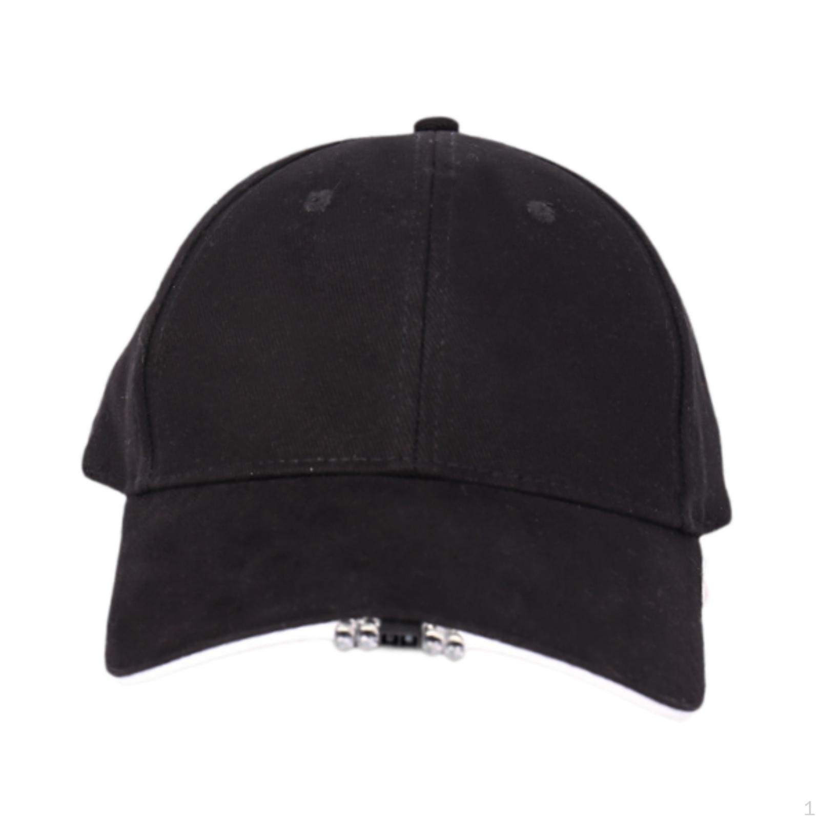 

Бейсболка LED Регулируемая Активируемая Рыболовная Шляпа для Мужчин Ручная Работа Кемпинг Спорт чёрный