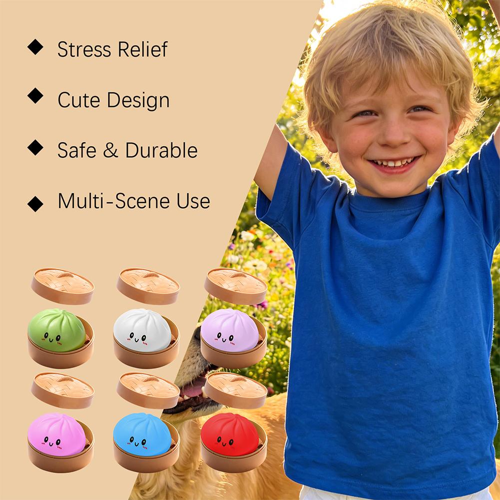 Midou Slow Rising Dumpling Squishy Squeeze Toys Pack Sensory Stress Relief Squishies Soft Stretchy Fidget Toy For Anxiety Relief