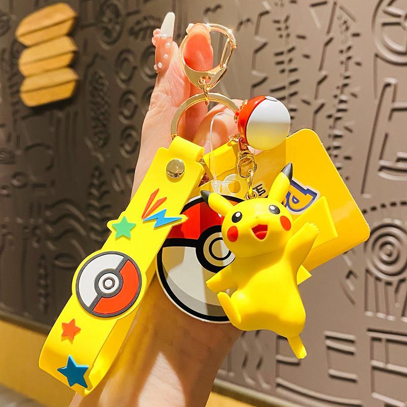 Entzückender Silikon-Pokémon-Schlüsselanhänger mit Pikachu Kreativer Cartoon-Stil Geschenk