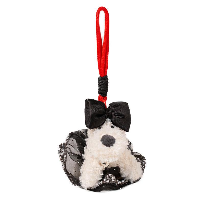 Cute West Highland Terrier Puppy Plush Keychain Bag Charm Gift for Girls