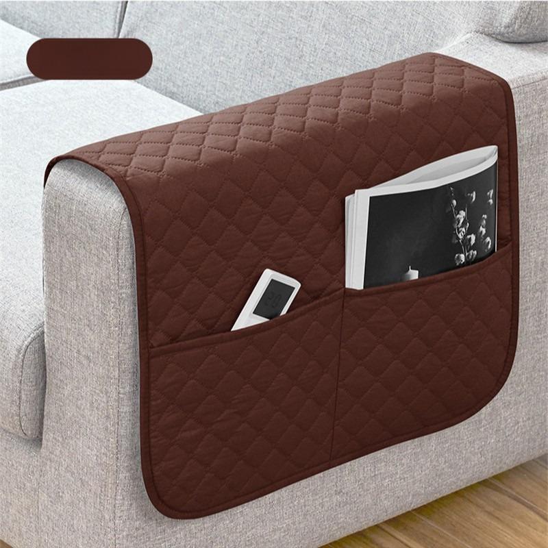 Cover For Sofa Armrest Waterproof Protector With Pockets Removable Anti-Dirty Couch Chair Arm Slipcovers Home