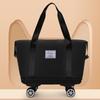 OEING Foldable Canvas Luggage Bag with Wheels