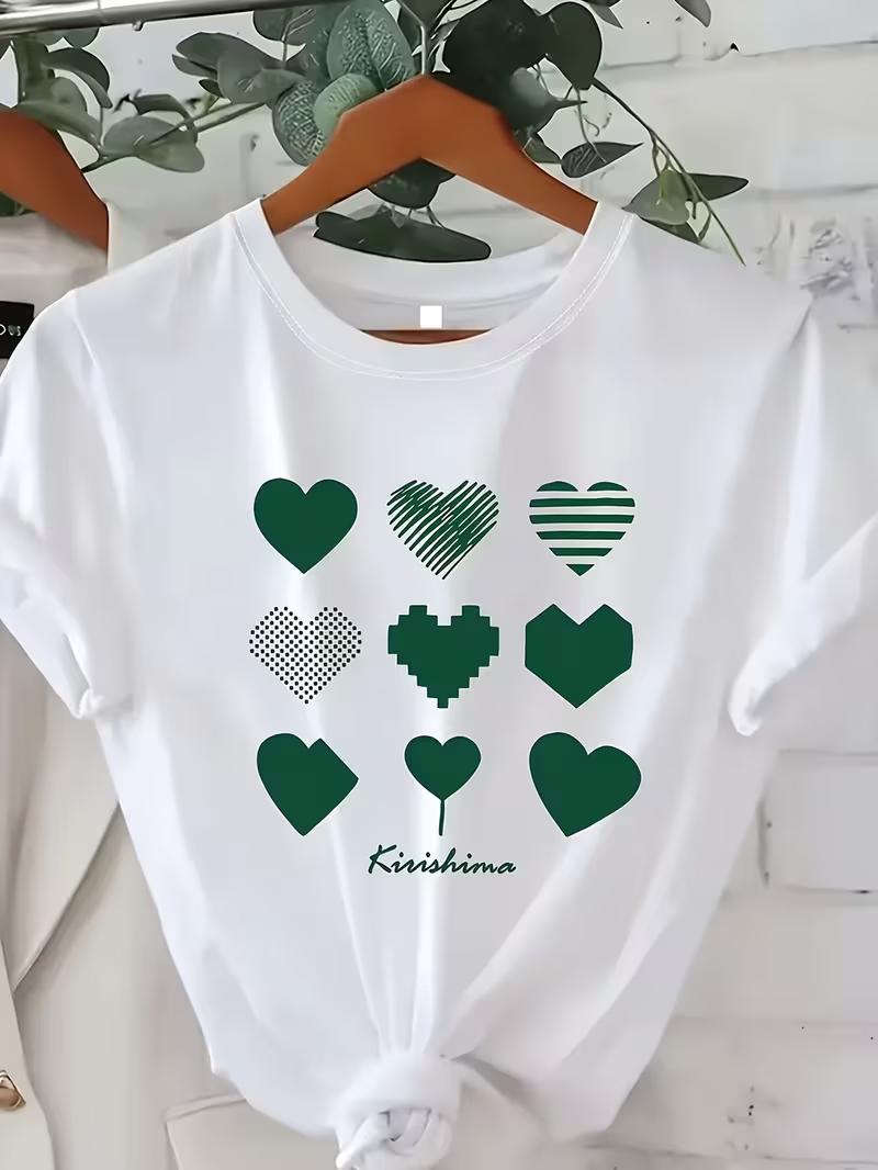 

WomenS Floral Print TShirt Soft Short Sleeve Top with Floral Design Round Neck Casual Tshirt for Everyday Formal Outfits S