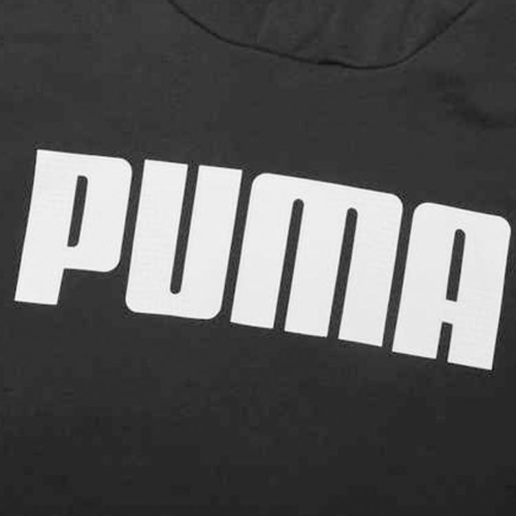 Puma Active Logo Print Casual Sport Hoodie Men Tops Black 582682-01