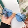 Retro Heart Shaped Sunglasses Fashion Polarized Sun Glasses Ultralight Clear Colorful Eyewear For Women Uv400