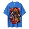 T-shirt Demon Slayer Uomo Cotone Puro Casual Girocollo Manica Corta Abbigliamento Estivo Sportivo Casual Top a Manica Corta