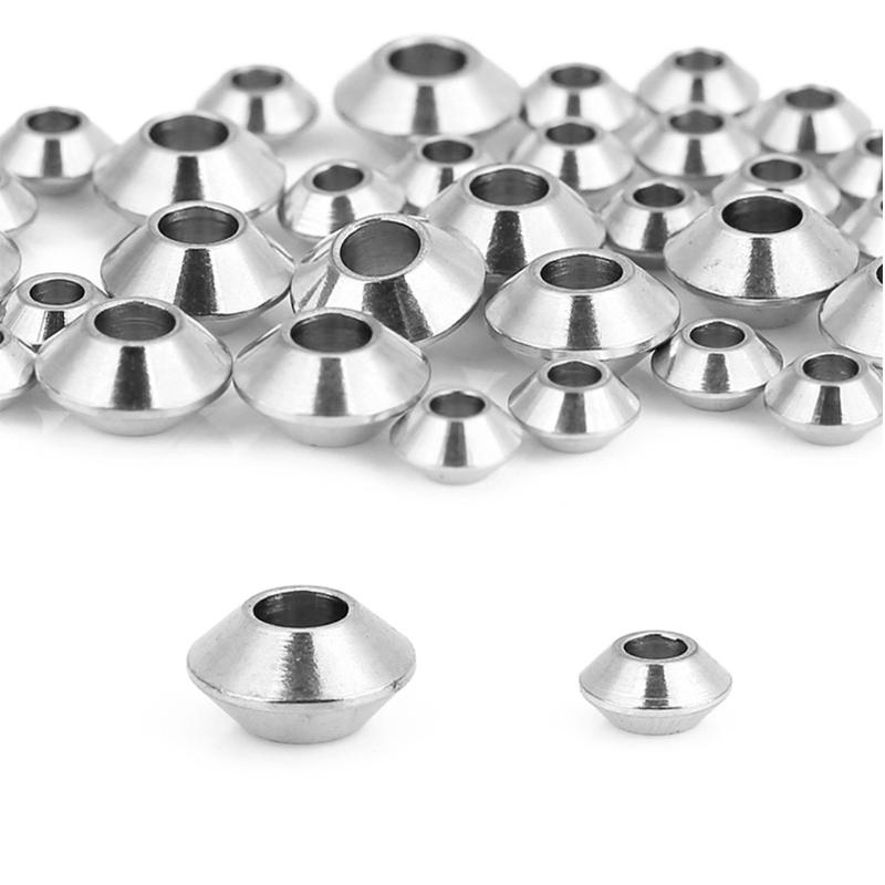 

50pcs PVD Never Fade Stainless Steel Spacer Beads Big Large Hole 4mm 6mm Necklace Bracelet Beads Findings Diy Jewelry Making 4mm