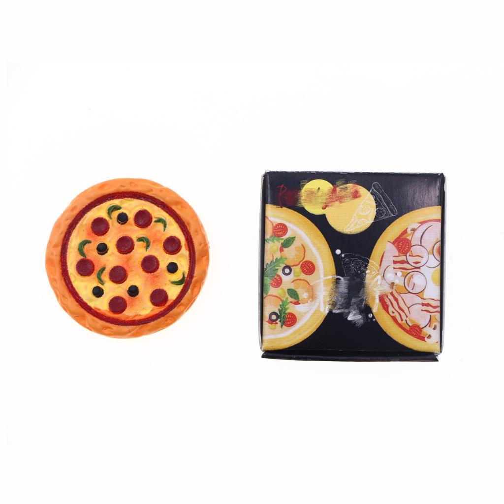 Doll House Mini Simulation Takeaway Boxed Pizza Miniature Food Play Scene Props Ornament Model