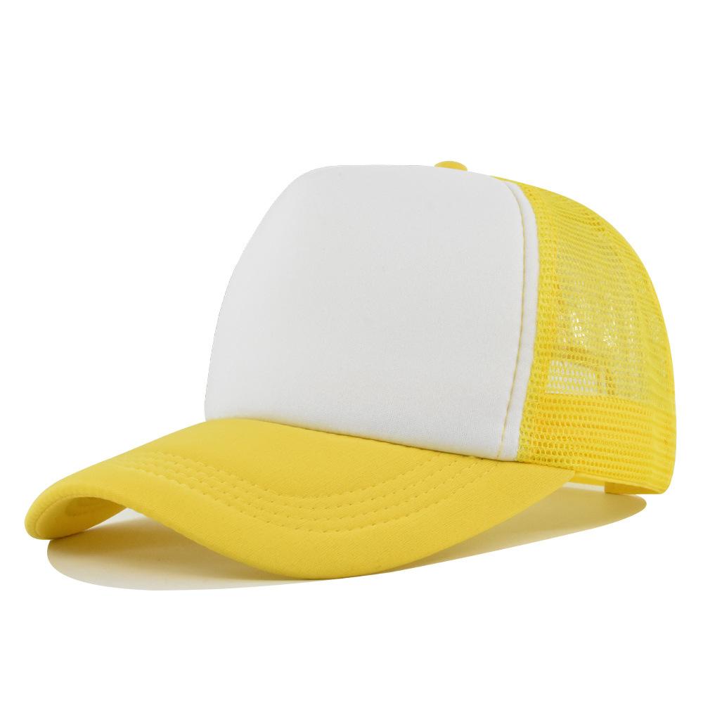 1PC Fashion Unisex Plain Baseball Cap Adjustable Trucker Flat Visor Cap Snapback Mesh Curved Men Women Casual Sun Summer Hat