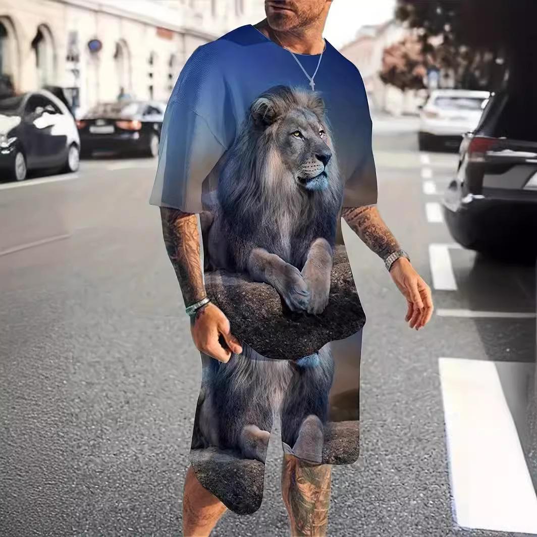 

Трендовый комплект из футболки с цветными блоками и шорт на шнурке. Мужской летний повседневный спортивный комплект из шорт с короткими рукавами. Мужской летний повседневный костюм. 4XL