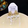 French Zircon Bow Flower Earrings, Earrings Clips, Mosquito Coil Disc, No Earholes, Light Luxury, High-end Stud Earrings, Temperament Earrings.