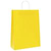 Paper Shopping Bags 250 pcs with Handles Yellow 32 x 12 x 42 cm