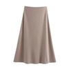 Women's Round Neck Knitted Top + A-Line Skirt Set