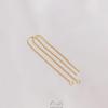 DIY U-Shaped Ear Wire: Handmade 14K/18K Gold & 925 Silver Chain-Shaped Studs - Color-Preserving Jewelry Accessories