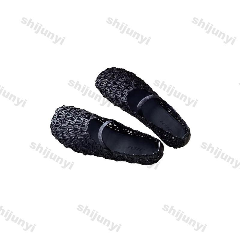 Mode Damen Sandalen 2025 Sommer Neu Mesh Atmungsaktiv Slipper Lässige Flache Schuhe Leicht Bequem Mode Luxus Mary Jane Schuhe