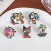 Contemporary Abstract Picasso Art Painting Enamel Pins Geometric Dog Cat Bear Brooches Lapel Badge Jewelry Gifts for Friends