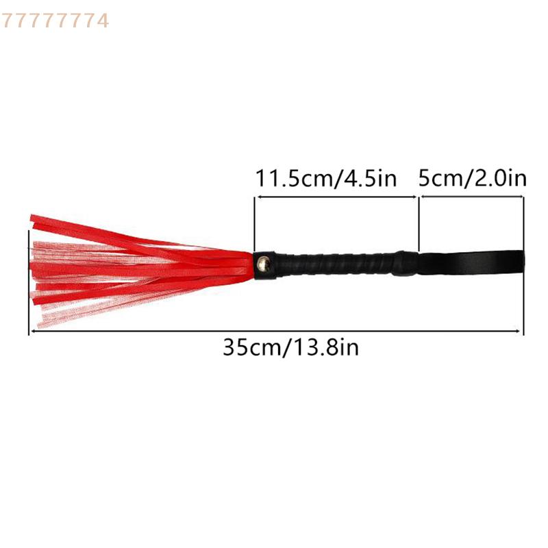 Colorful High-Quality PU Leather Pimp Whip for Racing Riding Crop Party Flogger with Hand Cuffs Queen Style Horse Riding Accesso
