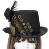 Steampunk Zylinderhut mit Zahnrad Bowler Zylinder Feder Fedora Hut Schwuler Zylinder Schwules Partykostüm Karneval Maskerade