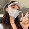 Outdoor Sunscreen Veil Sunscreen Face Scarf Face Cover Womne Sun Hats Face Gini Mask Ice Silk Mask