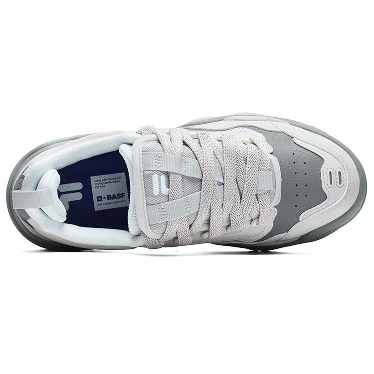Fila Fusion Kick Wave Sole Sneakers Fashion Casual Low-Top Women Sneakers Rain-Mist-Gray Alloy-Gray T12W242203FNA