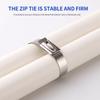 50Pcs 304 Stainless Steel Cable Ties, Self-Locking Anti-Rust Metal Zip Ties for Electrical Wiring Harness, Heavy Duty