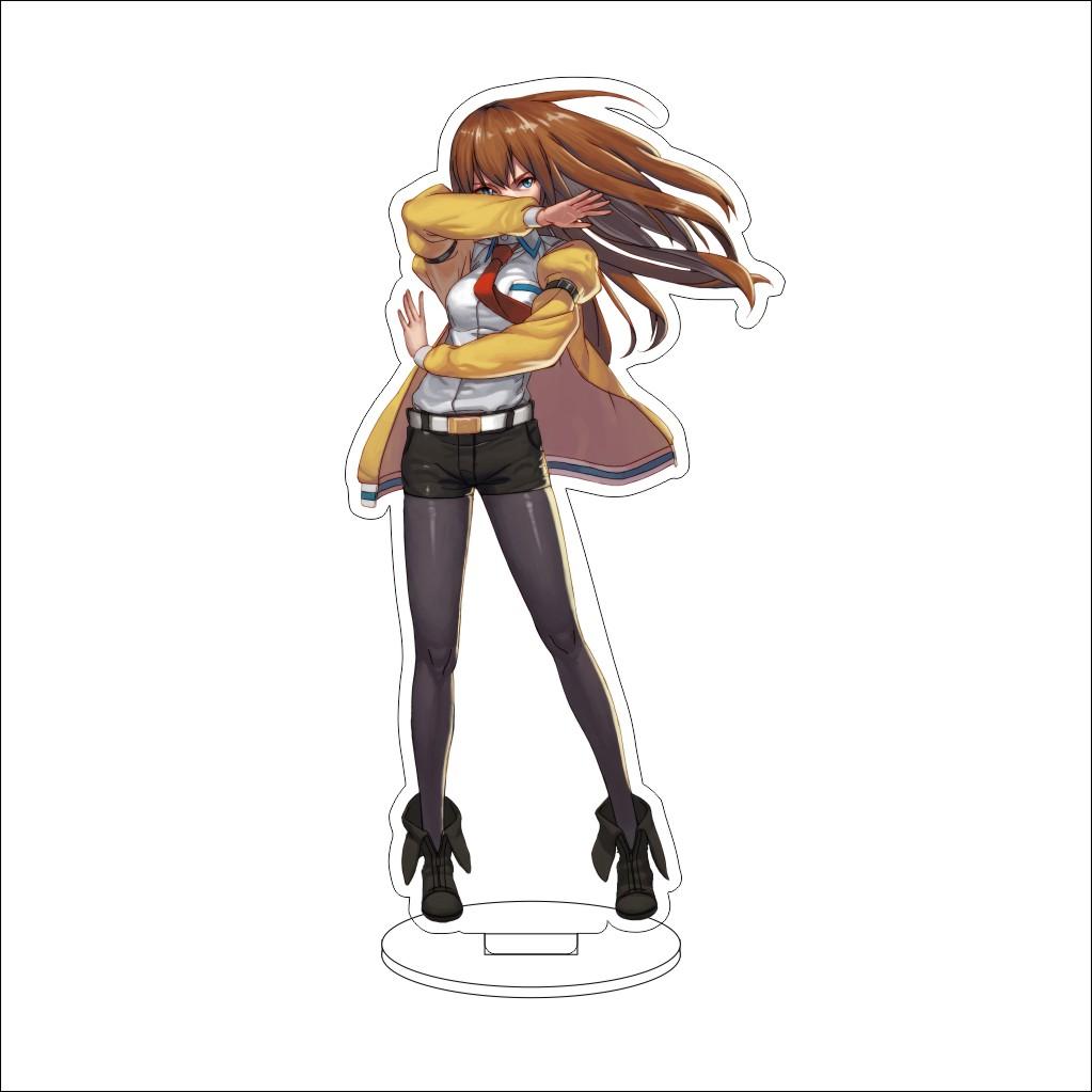 16CM Anime Steins Gate Cosplay Acrylic Stand Ornaments Shiina Mayuri Okabe Rintarou Makise Kurisu Figure Stand Halloween Gifts
