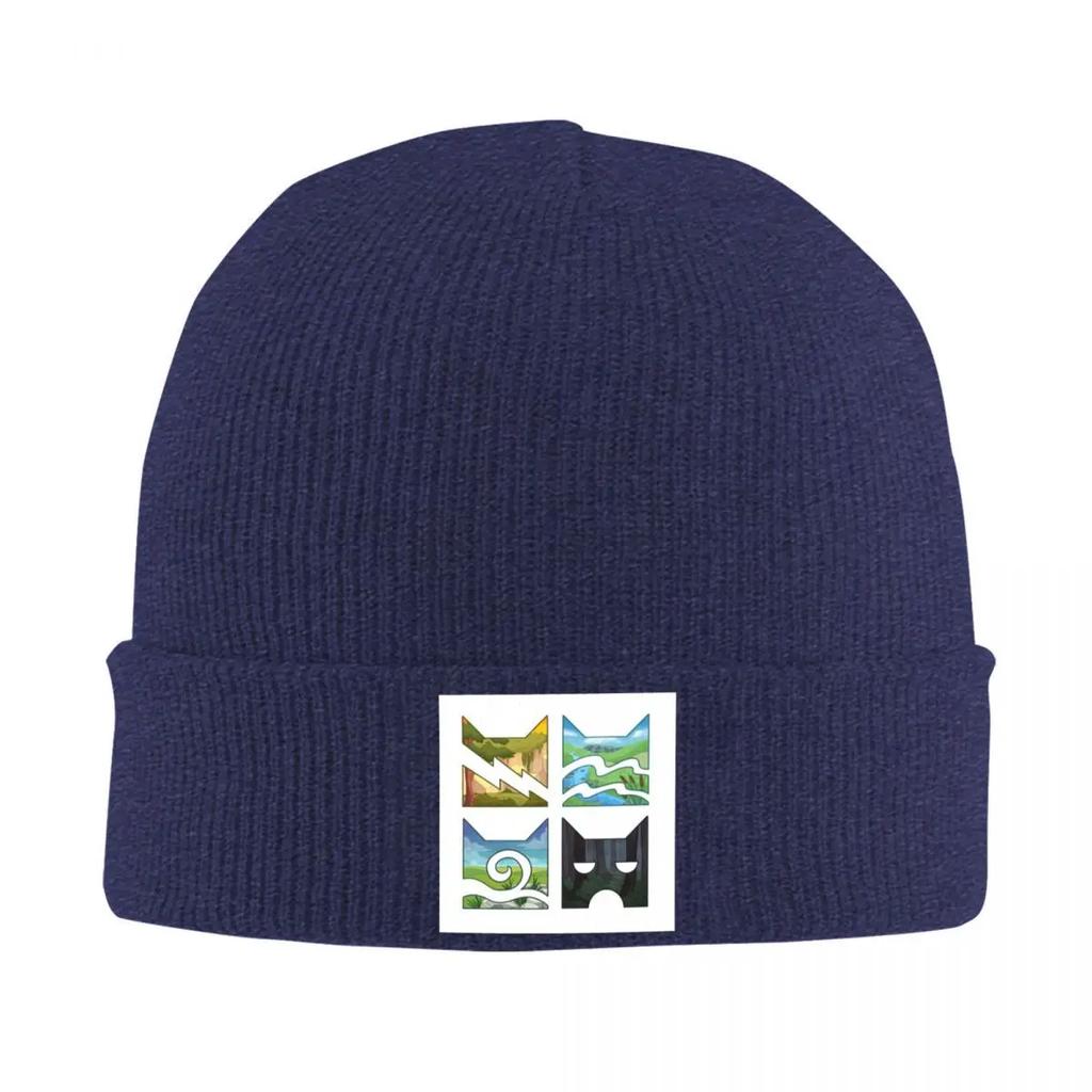 New Classic Four Warriors Warrior Cats Logo Warm Knitted Cap Fashion Bonnet Hat Autumn Winter Outdoor Beanies Hats For Unis