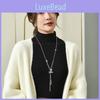 Elegant Long Crystal Necklace For Women In Stylish Geometric Design Perfect For Autumn Winter Wardrobe